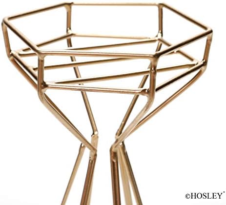 Elegant Gold Wire Candle Holders Set