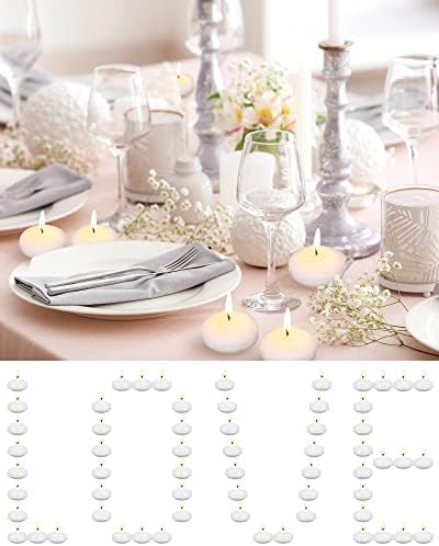 Low-needle floating tealight candles - 100 pieces 165 inch elegant unscented