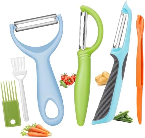Senbowe 6PCS Stainless Steel Vegetable Peeler Set