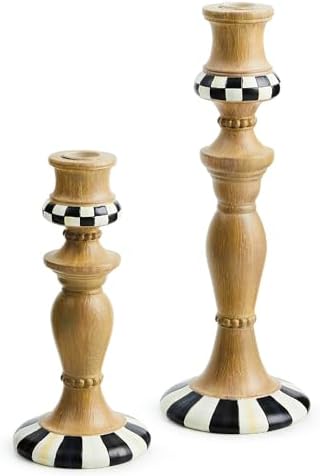 2 Pairs of Unique Courtly Candlesticks