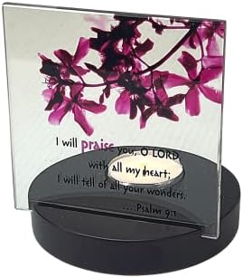 Healing Heartwarming Bible Verse Glass Plaque for Candles