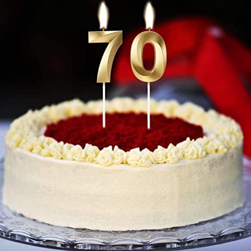 70th Birthday Candles Numbers for Cakes