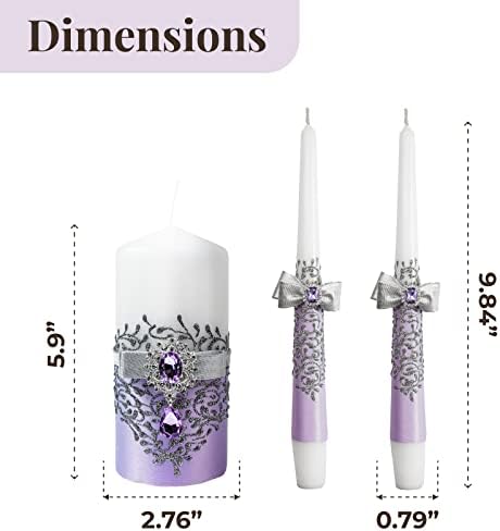 VABA Purple Unity Candles