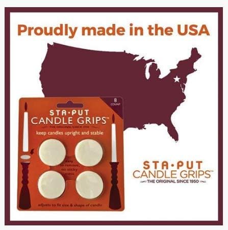 Sta-Put Candle Grips keeps candles upright in 8-pack Sayings