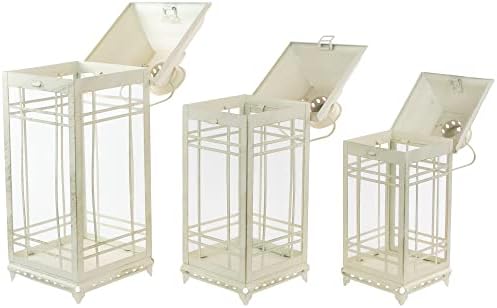 Northlight Set of Three Luxury Candle Lanterns with Brushed Gold Accents