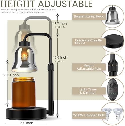 Candle Warmer Lamp with Timer - Safe Comfortable Home Decor