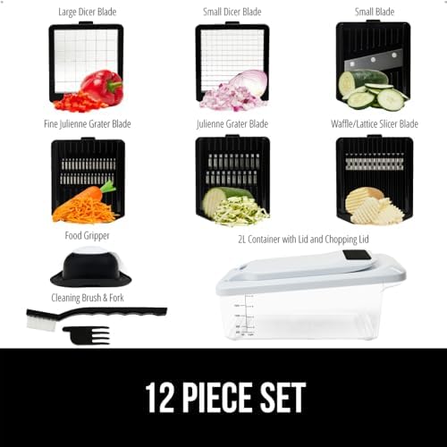 Gorilla Grip 12-Blade Vegetable Chopper BPA-Free Black