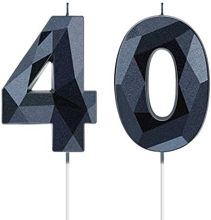 40th Birthday Candles - 3D Sparklers