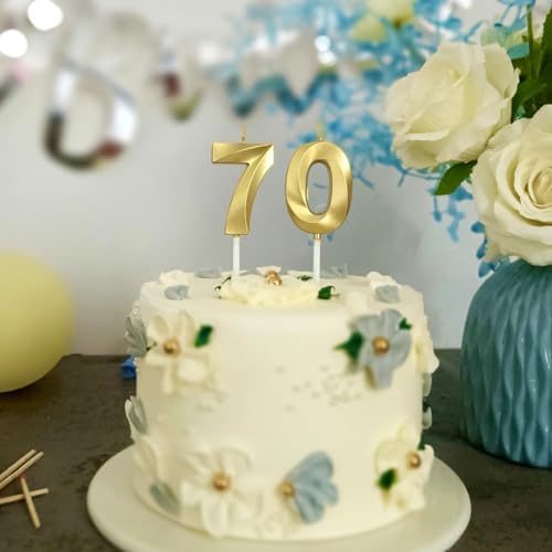 70th Birthday Candles Numbers for Cakes