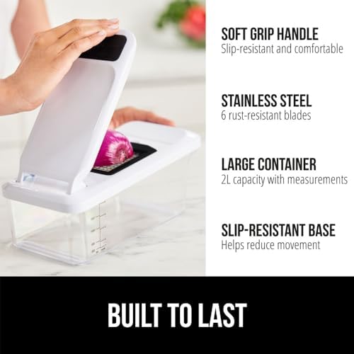 Gorilla Grip 12-Blade Vegetable Chopper BPA-Free Black