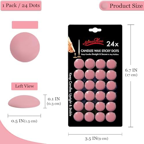 Stable Candle Adhesive Dots for Tapers
