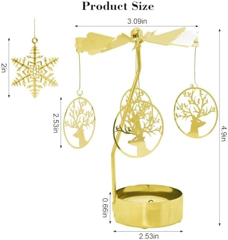 Heliltd 2-Piece Christmas Candle Holder Set Description