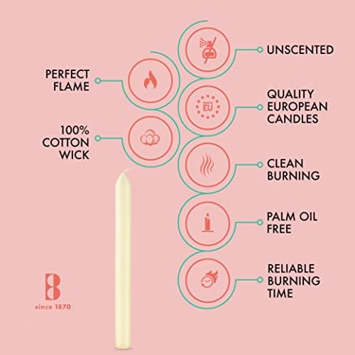 BOLSIUS Ivory Dinner Candles - 10-Pack