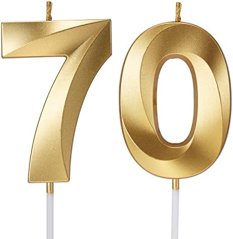 70th Birthday Candles Numbers for Cakes