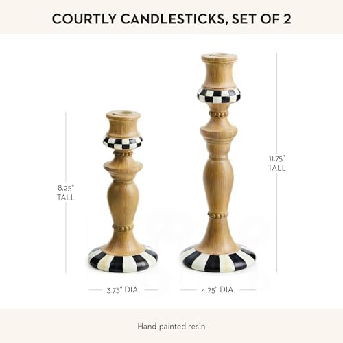 2 Pairs of Unique Courtly Candlesticks