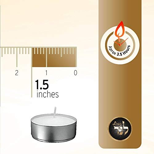 Unmatched 5 Bucket of 200 White Tea Lights - Reliable Durable and Long-Burning