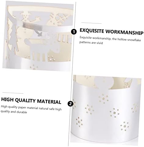Goohochy 50-Piece Xmas Snowflake Paper Lampshade
