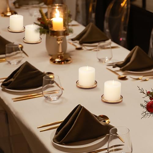 Vixdonos 8-Piece Glass Candle Holder Set