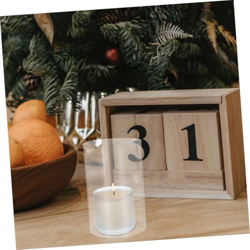 PrettyZoom Clear Glass Candle Holder Sleeve Elegant Design