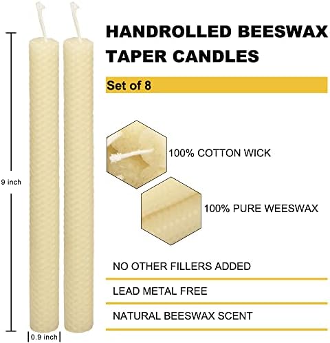 AGLARY 8 x 9 Taper Candles