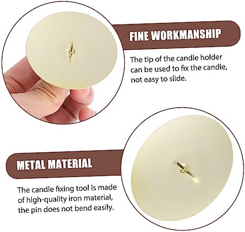 10Pcs Metal Candle Smooth Surface Holder Set