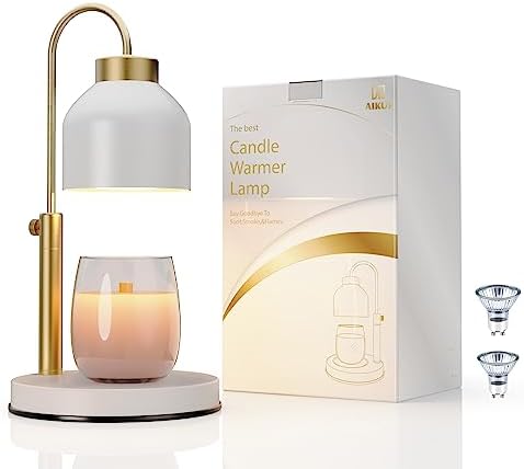 AIKUT Candle Warmer Lamp 2 Bulbs Timer Dimmer for Candles