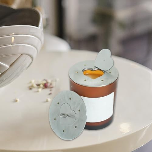 Elegant Glass Candle Jar Lid with Heart Design