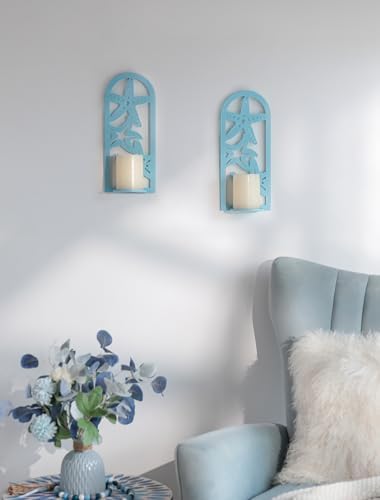 Coastal Starfish Candle Holders Set of Two