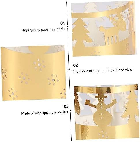 Snowflake Candle Lampshade 50 Pack for Xmas Winter Decor