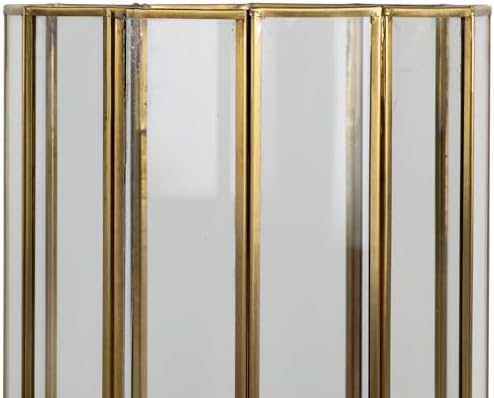 Weatherproof hurricane mirrored candle holders set of 2 in brass 1175 inch