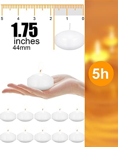 Elegant 80-Piece White Floating Candles for Weddings More