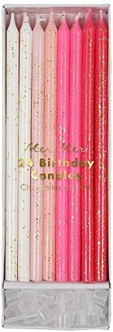 Meri Meri Glitter Birthday Candles Pack of 24 575 Tall