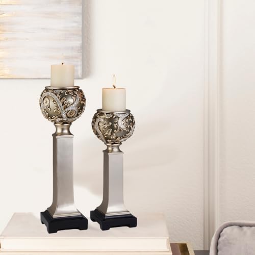 Romantic curled vine candleholder set