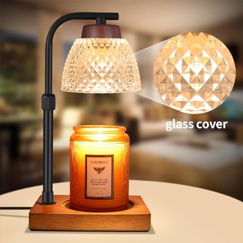 Dimmable Candle Warmer Lamp with Timer Electric Wax Melt Warmer Diamond White