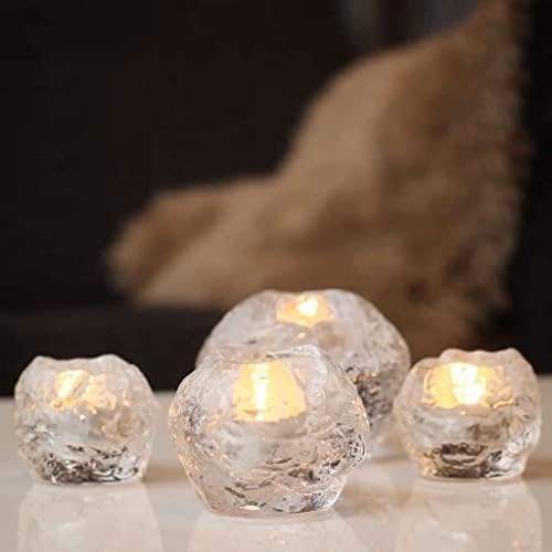 Classic Glass Candlestick Holder with Elegant Design for Home Restaurant Use