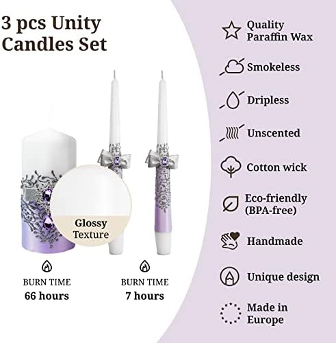 VABA Purple Unity Candles