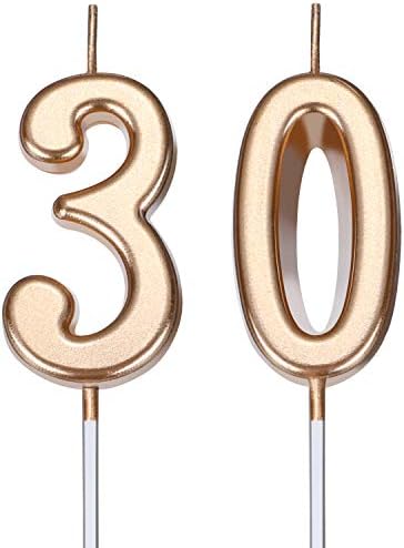 Charming 30th Birthday Candle with Numerical Design