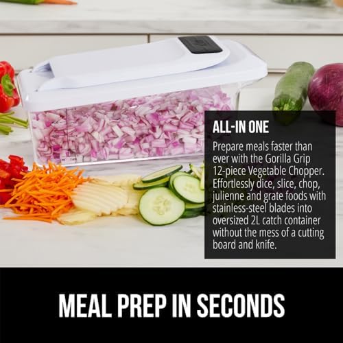 Gorilla Grip 12-Blade Vegetable Chopper BPA-Free Black