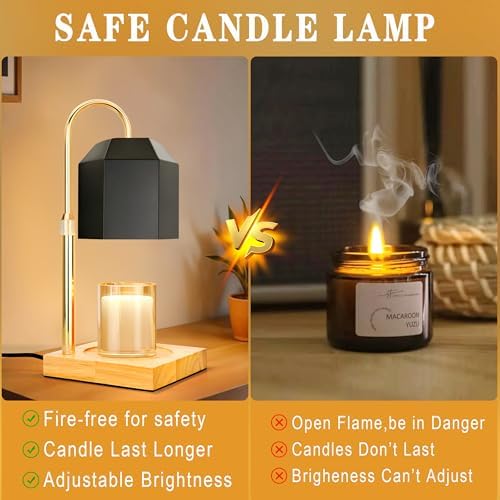Cozy Flameless Candle Warmer Timer Dimmable Safe for Candles and Wax