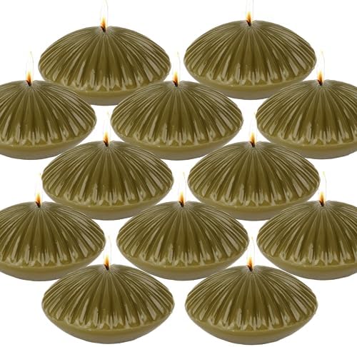 Olive Floating Candles Large 3