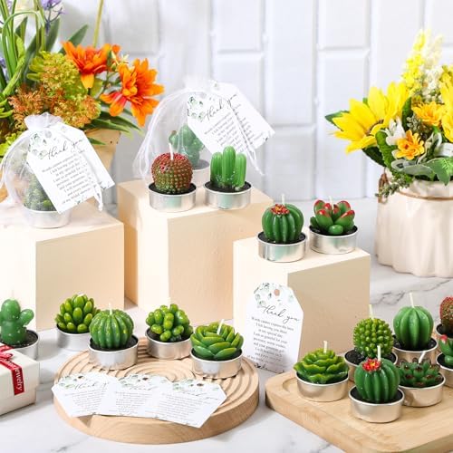 30-Set Floral Candle Party Favor for Bridal Events