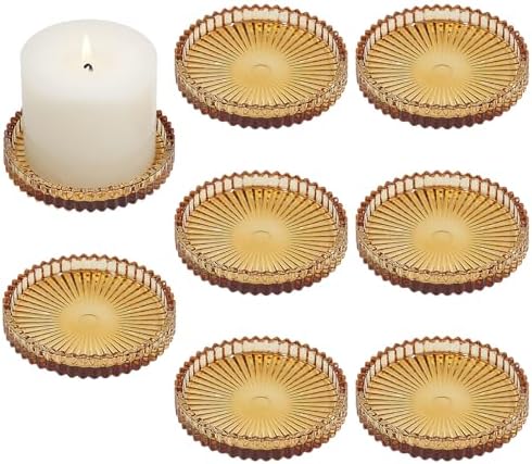 Vixdonos 8-Piece Glass Candle Holder Set