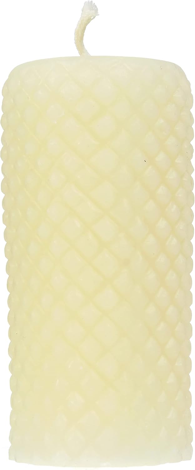 White Ivory Bees wax pillar candles