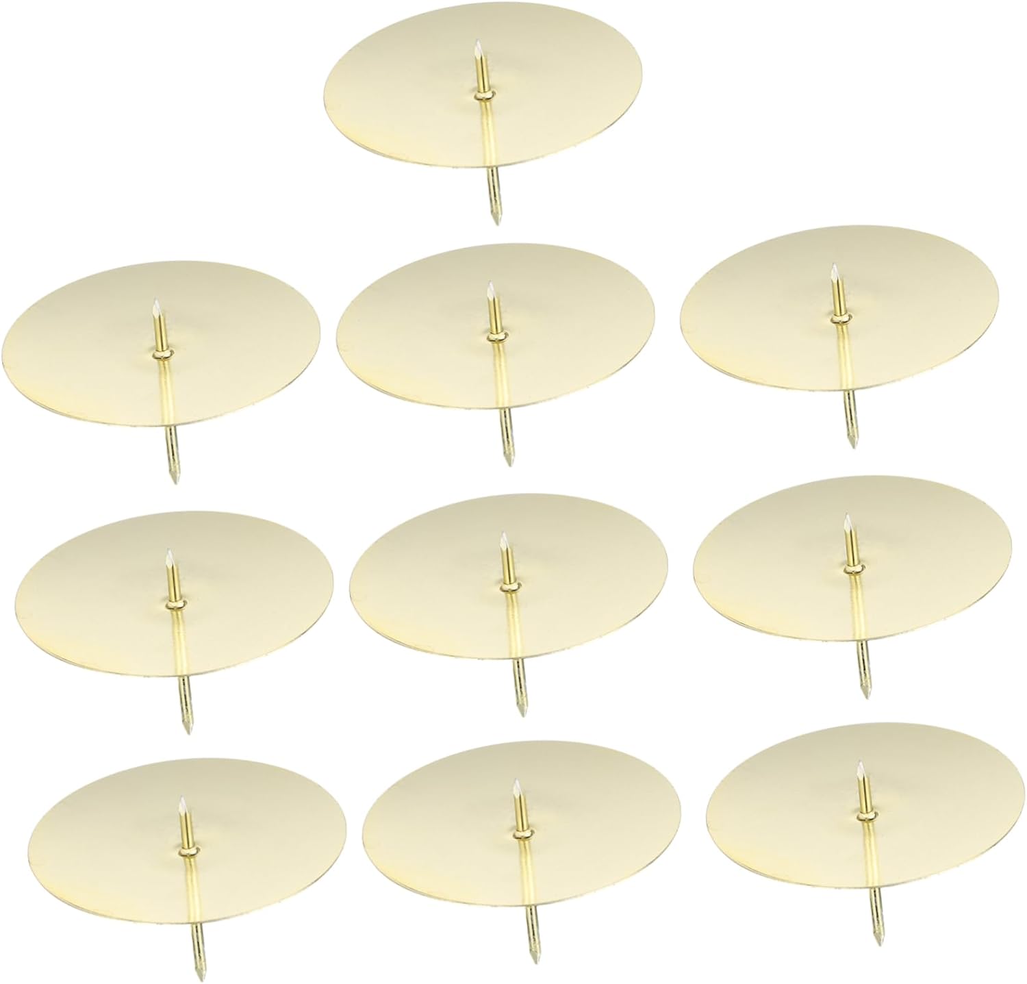 10Pcs Metal Candle Smooth Surface Holder Set