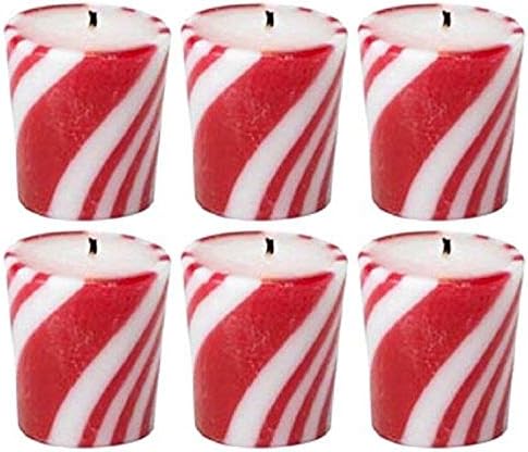 Biedermann Sons Candy Cane Scented Votive Candles Box of 6