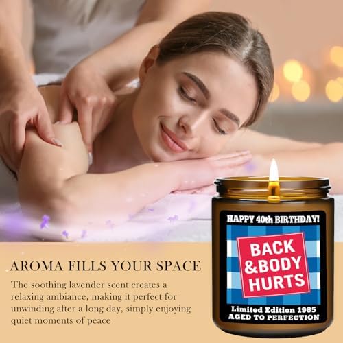 40th Birthday CandleLIMITED EDITION 1985 Scented Glass Candle for Women Men