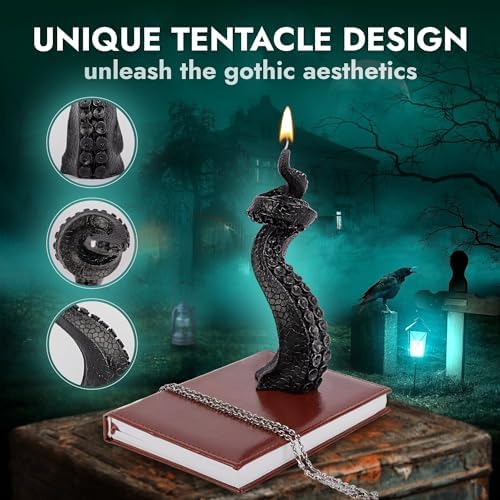 Elevate Your Goth Space with Lidy Black Octopus Tentacle Candle
