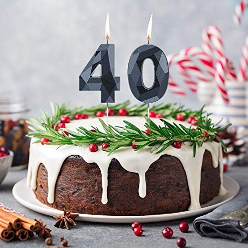 40th Birthday Candles - 3D Sparklers