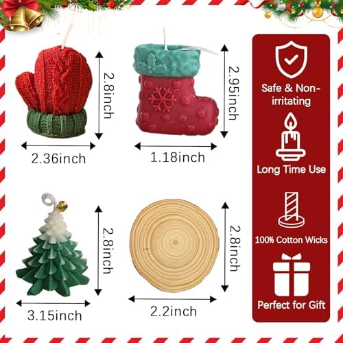 Eefaiphe Christmas Scented Candles Tree Glove Socks Shape
