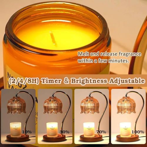 Gradient Candle Glass Lamp Timer for Home Dcor